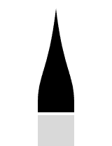 Pointed brush shape