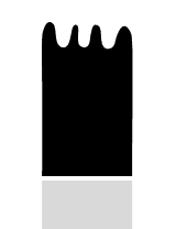 Wave brush shape